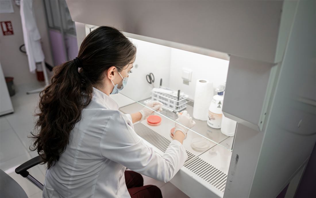 AstraLab laboratory professional working at a bench